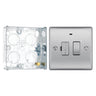 BG Nexus Brushed Steel 13A Switched Spur + Neon NBS52 with 25mm Steel Back Box by British General (BG-NBS52+HGS02)