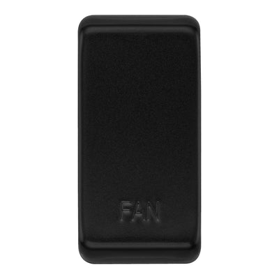 BG RRFNFB Matt Black 20 Amp Double Pole Appliance Grid Switch Labelled Fan