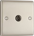 NPR60 Front - This single coaxial socket from British General can be used for TV or FM aerial connections.