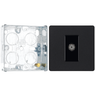 BG Evolve Matt Black Co-Axial Socket Outlet PCDMB60B with 25mm Steel Back Box