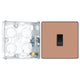 BG Evolve Polished Copper 10AX 1 Way Press Switch PCDCP14B with 25mm Steel Back Box