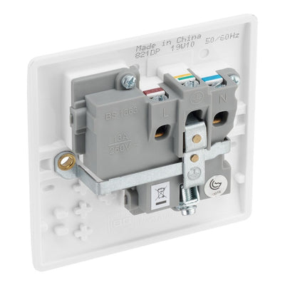 BG Nexus 13A 2 Pole Switched Socket White & 32mm Pattress Back Box