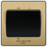 BG Evolve PCDSB15B Satin Brass 10A 3 Pole Fan Isolator-Black Insert by British General (BG-PCDSB15B)
