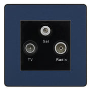 BG Evolve Matt Blue TV/FM/SAT Socket PCDDBTRIB by BG Evolve (BG-PCDDBTRIB)