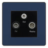 BG Evolve Matt Blue TV/FM/SAT Socket PCDDBTRIB by BG Evolve (BG-PCDDBTRIB)