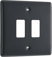 BG RPM2 Nexus Grid Part M | 2 Module Front Plate by British General (BG-RPM2)