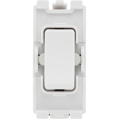 BG R12C Nexus Grid White 20A 20AX 2 Way 1 Pole Centre-Off Switch Module