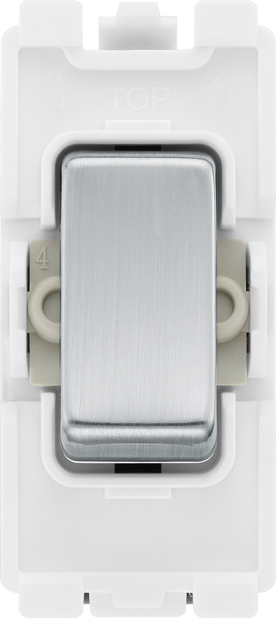 BG RBS13 Nexus Grid Brushed Steel 20AX Intermediate Switch Module