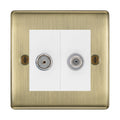 BG Nexus Metal Antique Brass TV & Satellite Socket NAB65W