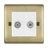 BG Nexus Metal Antique Brass TV & Satellite Socket NAB65W by British General (BG-NAB65W)
