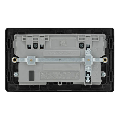 BG Evolve Polished Copper Double USB Socket with WiFi Extender PCDCP22UWRB and 25mm Steel Back Box