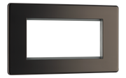BG FBNEMR4 Euro Module Screwless Flat-Plate 4 Module Rectangular Front Plate by British General (BG-FBNEMR4-Shopify-SA_1)