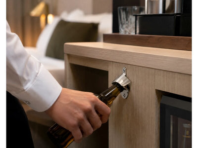 Wall Mounted Bottle Opener (GRI0025) in Brushed Steel