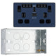BG Evolve Matt Blue Double USB Socket with WiFi Extender PCDDB22UWRB with 35mm Steel Back Box