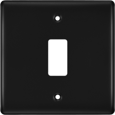 BG RNFB1 Nexus Metal Matt Black 1 Module Grid Front Plate