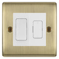 BG Nexus Metal Antique Brass 20A Double Pole Switch & 13A Fused Spur Plate | White Insert