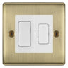 BG Nexus Metal Antique Brass 20A Double Pole Switch & 13A Fused Spur Plate | White Insert by British General