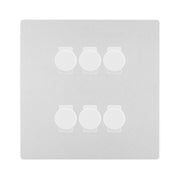 BG Evolve Brushed Steel 6 Gang Trailing Edge LED Dimmer Light Switch 2 Way Custom Switch by British General (Evolve-BS-CUSTOM-6GANG-6xDIMMER-2WAY)