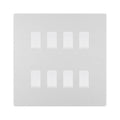 BG Evolve Brushed Steel 8 Gang Custom Grid Light Switch