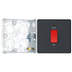 BG Evolve Matt Grey 1 Gang Single Plate 45A 2 Pole Neon Cooker Switch PCDMG74B with 25mm Steel Back Box