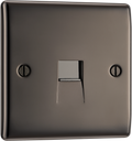 BG NBNBTS1 Nexus Metal Black Nickel 1 Gang Slave Telephone Socket