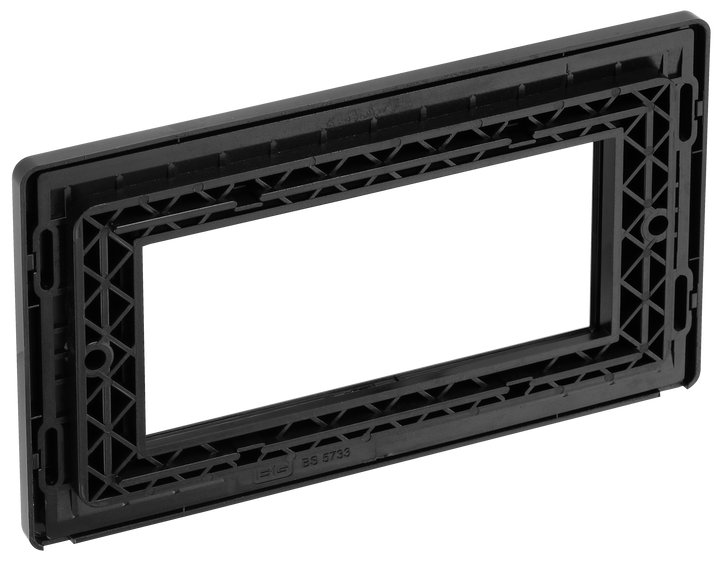 PCDDBEMR4B Back - The Euro Module range from British General combines plates and interchangeable modules so you can configure your own bespoke switches and sockets.