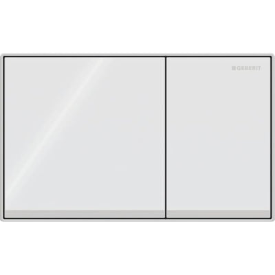 Geberit Sigma60 WC Dual Flush Plate White Glass - 115.640.SI.1