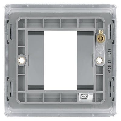 BG Nexus Polished Chrome Single Secondary Telephone Socket, Screw Terminal - Black Insert