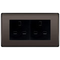 BG Nexus Black Nickel 4 Gang 13A Unswitched Socket - NBN4GUSSB