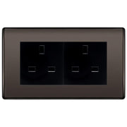 BG Nexus Black Nickel 4 Gang 13A Unswitched Socket - NBN4GUSSB by British General (BG-NBN4GUSSB)