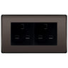 BG Nexus Black Nickel 4 Gang 13A Unswitched Socket - NBN4GUSSB by British General (BG-NBN4GUSSB)