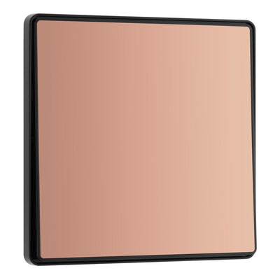 BG Evolve Polished Copper 2 Way Single Edge to Edge Rocker Switch PCDCP12EB with 25mm Steel Back Box