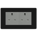 BG Screwless Matt Black 4 Gang 13A Unswitched Socket -FFB4GUSSG
