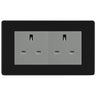 BG Screwless Matt Black 4 Gang 13A Unswitched Socket -FFB4GUSSG by British General (BG-FFB4GUSSG)