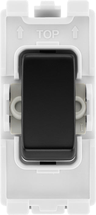 BG RFB30 Nexus Grid | Matt Black | 20AX 2 Pole Switch Module by British General (BG-RFB30-1)