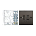 BG Nexus Metal Black Nickel 13A Switched Fused Connection Unit NBN50 with 35mm Steel Back Box