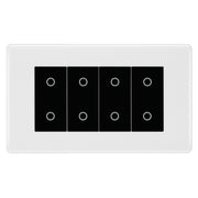 BG Nexus White Moulded Quad Master Touch Dimmer Switch - Black Insert by British General (BG-8EMTDM4B)