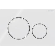 Geberit Sigma20 Round WC Dual Flush Plate - White / Chrome - 115.882.KJ.1 by Geberit (Geberit-115.882.KJ.1)
