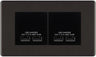 BG Screwless Black Nickel 4G Euro Plate with 2X USB-A Dual Charger Black Insert by British General (BG-FBNEMR4+EMUSB3B)