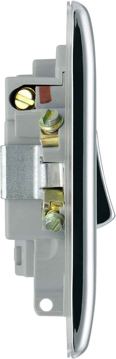 BG NPC52 Nexus Metal Polished Chrome 13A Neon Switched Fused Spur Unit