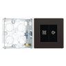 BG Screwless Black Nickel TV/FM/SAT Co-axial Socket FBN65 with 25mm Steel Back Box