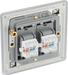 FBSRJ452 Back - This RJ45 ethernet socket from British General uses an IDC terminal connection and is ideal for home and office providing 2 networking outlets with ID windows for identification.