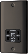 BG NBN20B Nexus Metal Black Nickel 115-230V Dual Voltage Shaver Socket by British General (BG-NBN20B-Shopify-SA_1)