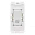 BG RRMWW White 20A DP Appliance Grid Switch Labelled Microwave