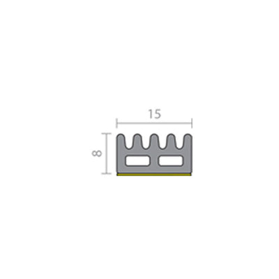 Other Door Hardware: Raven RP108 - Self Adhesive Seal (2m Coil) Grey by Astroflame (ASTRO-ADRP108G)