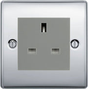 BG Nexus Metal Polished Chrome 13A Unswitched Socket NPC23G by British General (BG-NPC23G)