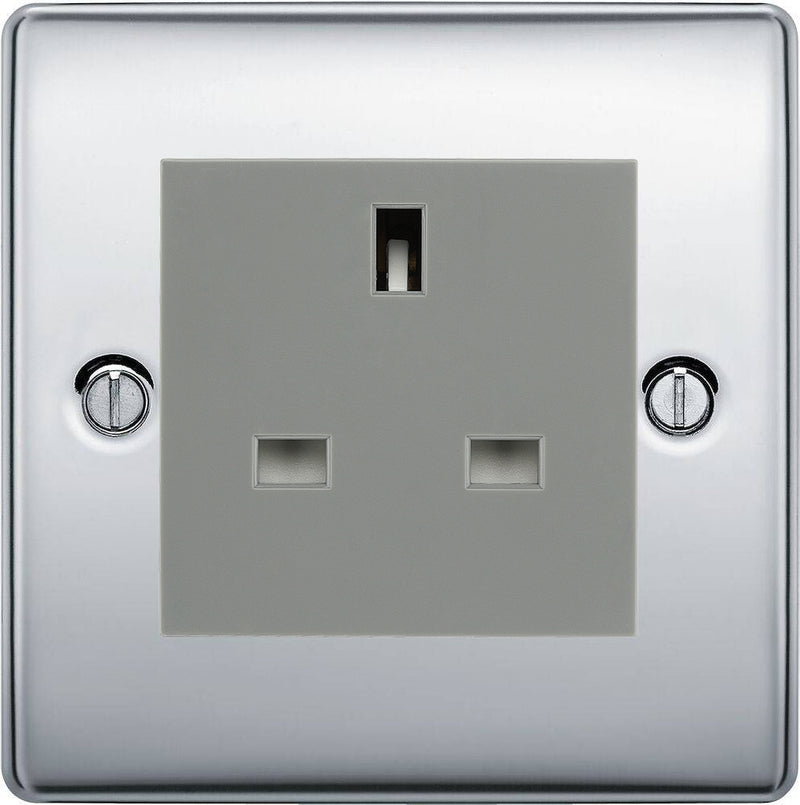 BG Nexus Metal Polished Chrome 13A Unswitched Socket NPC23G