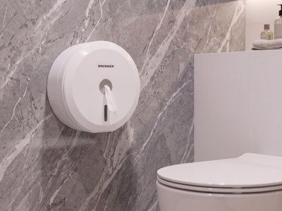 Bremmer Linea Toilet Roll Dispenser in White