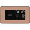 BG Evolve Polished Copper 4G Faceplate with HDMI + TV/FM/SAT Module - Black by British General (BG-PCDCPEMR4B-HDMI-TVFM2B)