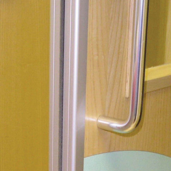 Astroflame Intumescent Fire Rated Door Edge Guard Square - 46mm - Satin Anodised Aluminium